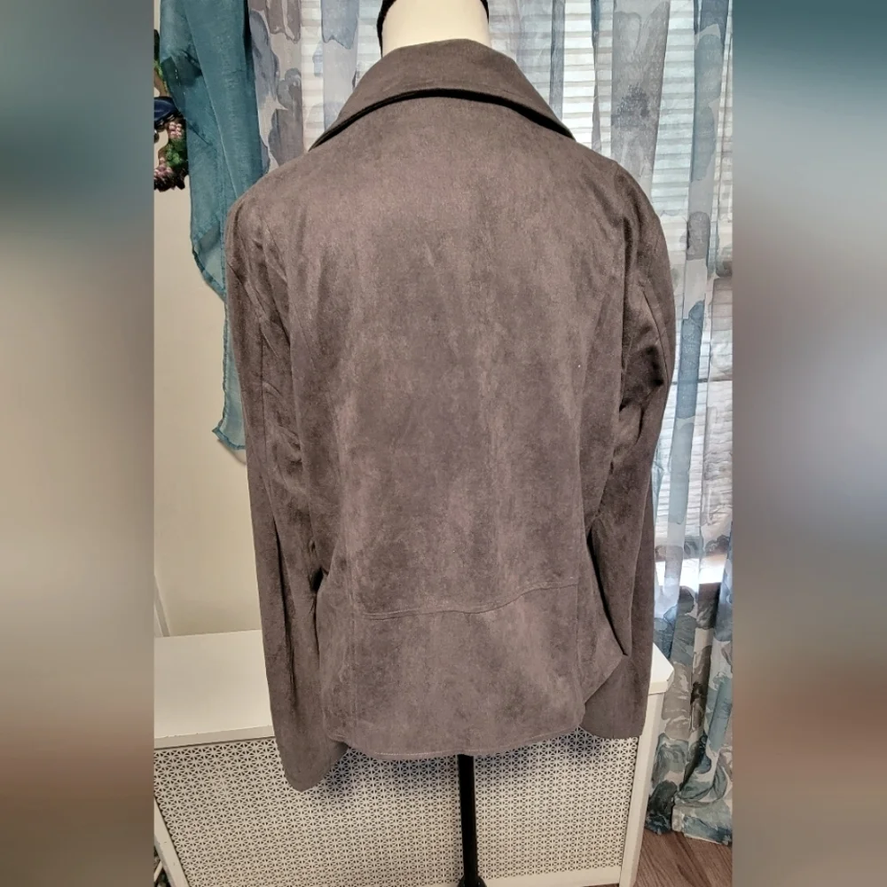 Women's Gray Suede Jacket